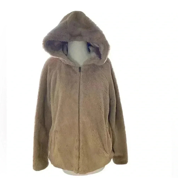 Style & Co, Light Brown Teddy Bear Jacket Size Small/ Medium Super Soft No Flaws - Picture 1 of 10